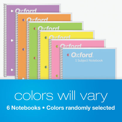 Oxford 6-Pack Spiral Notebooks – Pastel