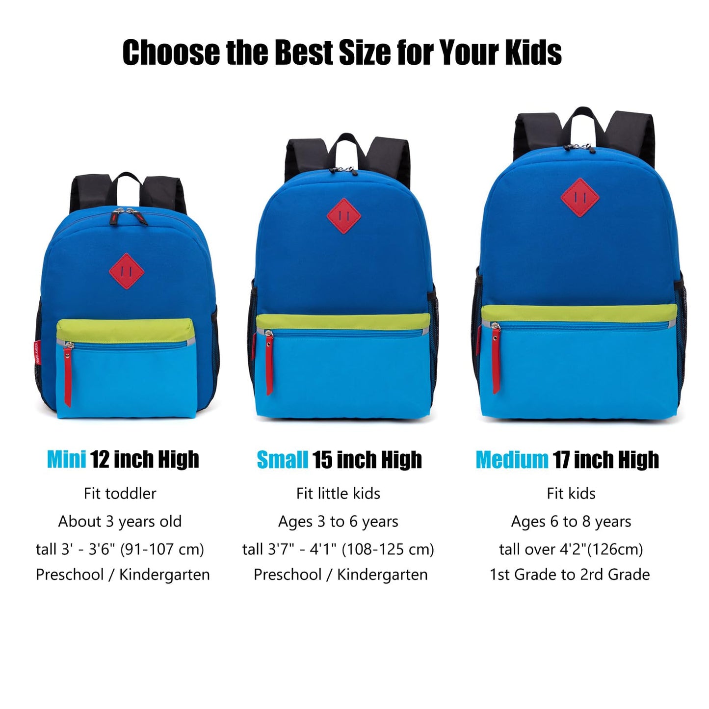 HawLander Kids Backpack Pink 15"