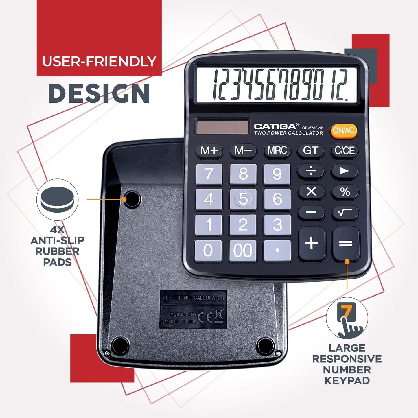 CATIGA 12-Digit Desktop Calculator
