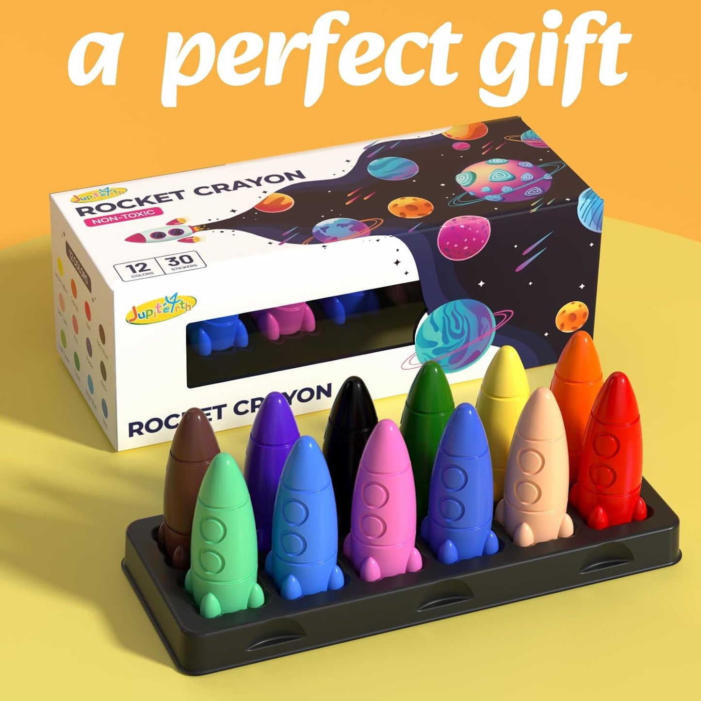 12 Colors Toddler Crayons – Washable