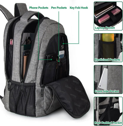 MATEIN 15.6" Laptop Backpack – Grey