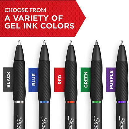 Sharpie S-Gel Pens 0.7mm – Black, 12 Pack