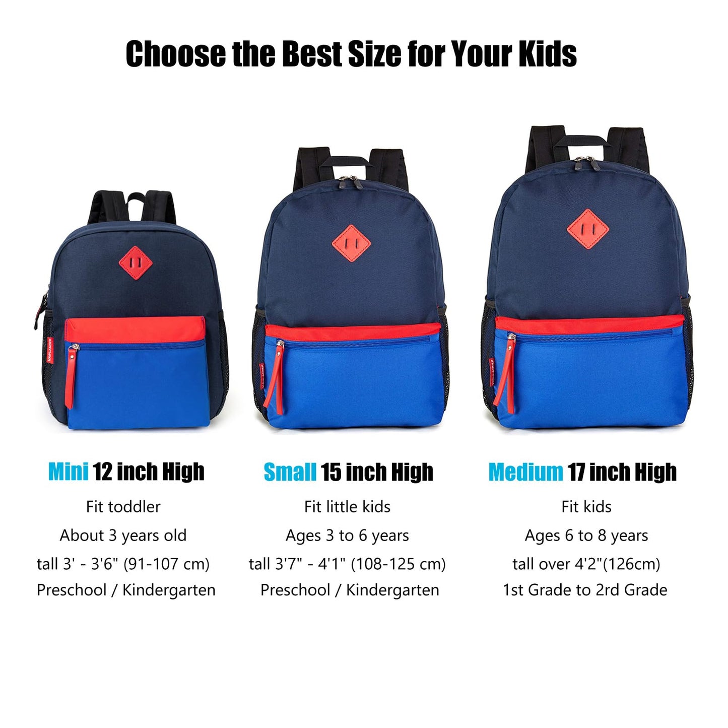HawLander Kids Backpack Pink 15"