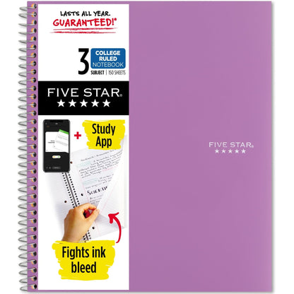 Five Star 3-Subject Notebook – Pacific Blue
