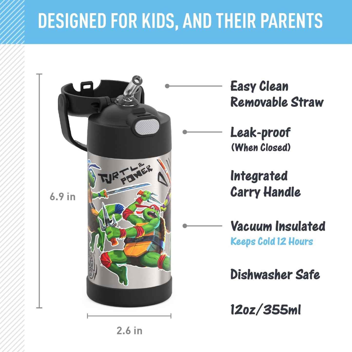 THERMOS FUNTAINER Water Bottle with Straw