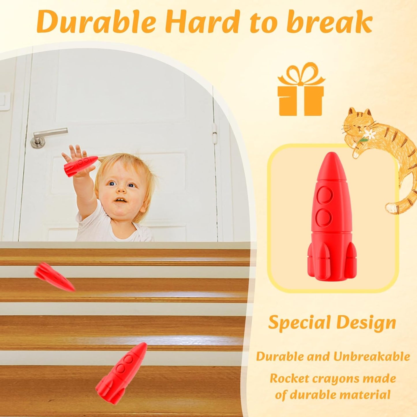 12 Colors Toddler Crayons – Washable