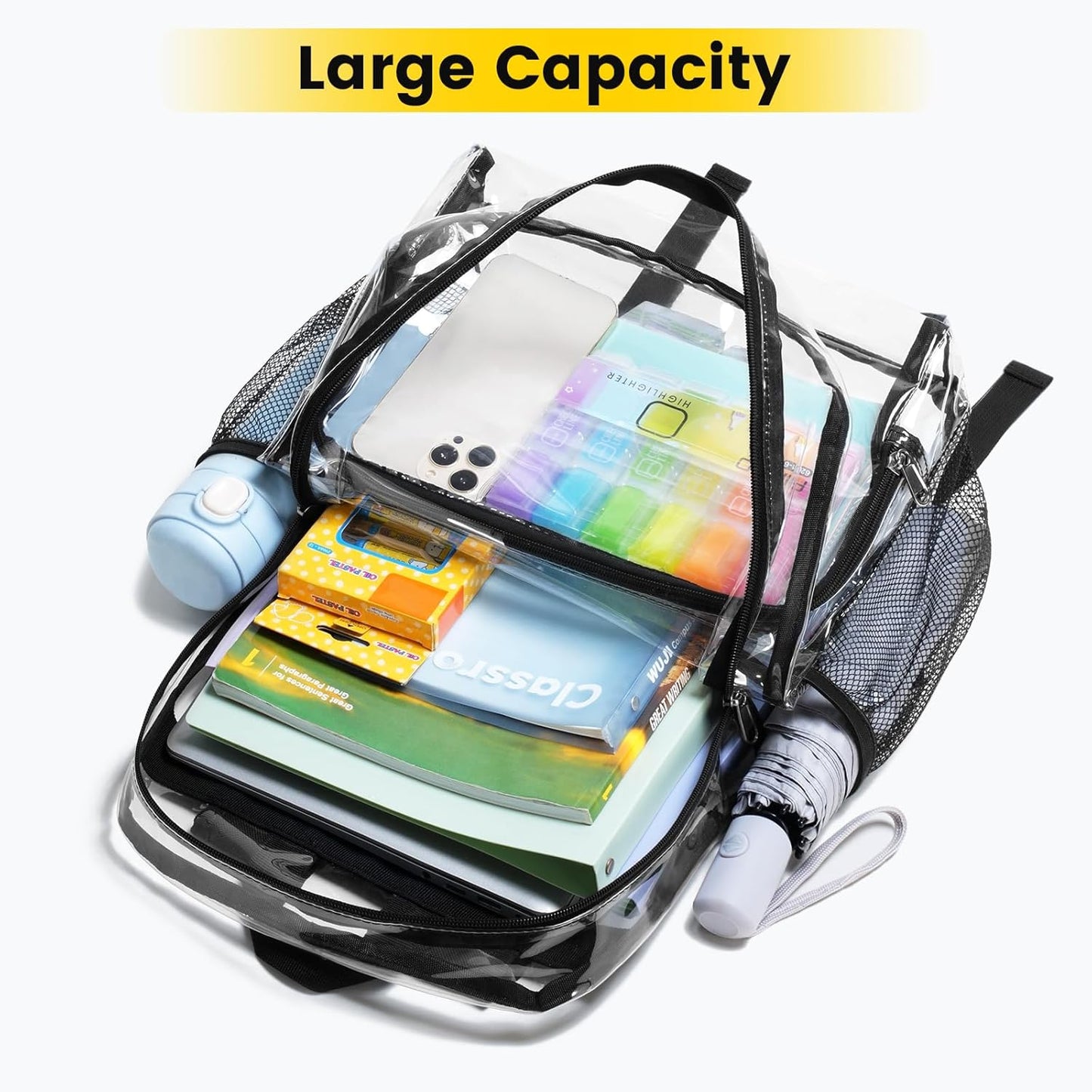 Vorspack Clear Backpack – Black