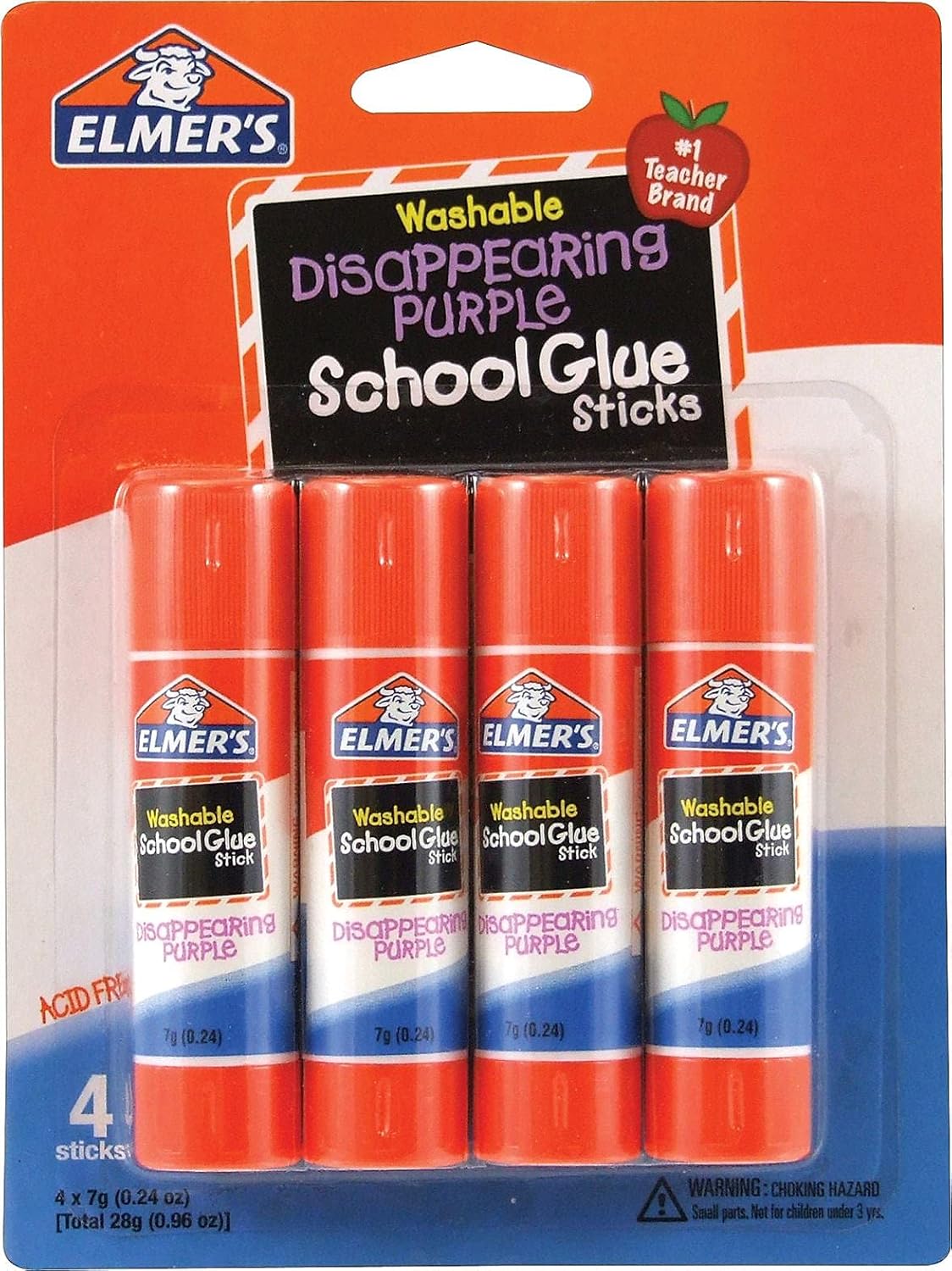 Elmer's Purple Glue Sticks 4-Pack