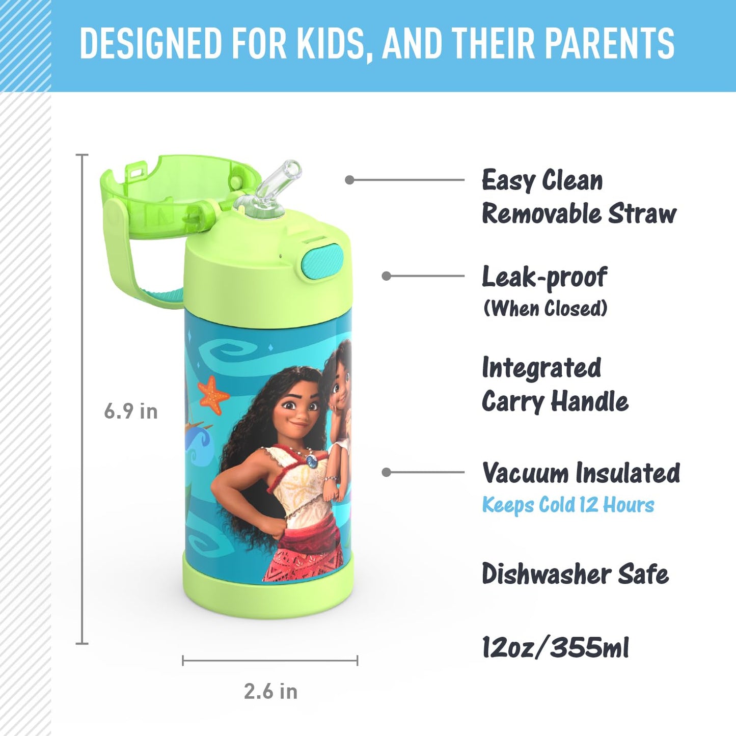THERMOS FUNTAINER Water Bottle with Straw