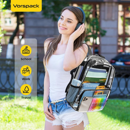 Vorspack Clear Backpack – Black