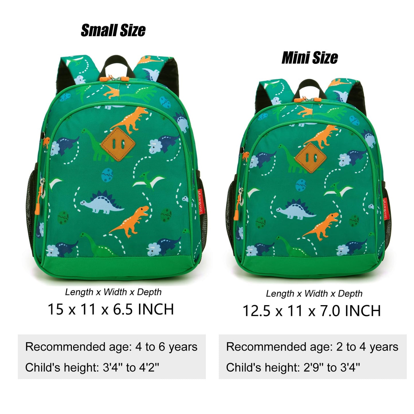 Toddler Dinosaur Backpack 15" Boys