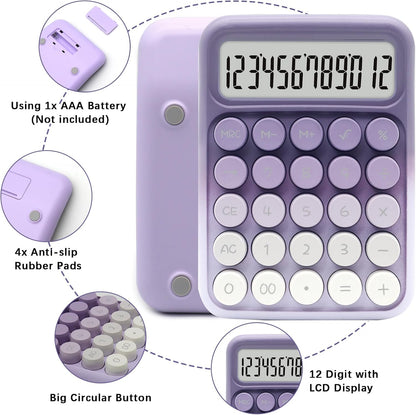 UPIHO Black 12-Digit Calculator