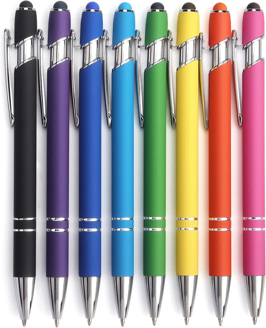 8-Pack 2-in-1 Stylus Ballpoint Pens