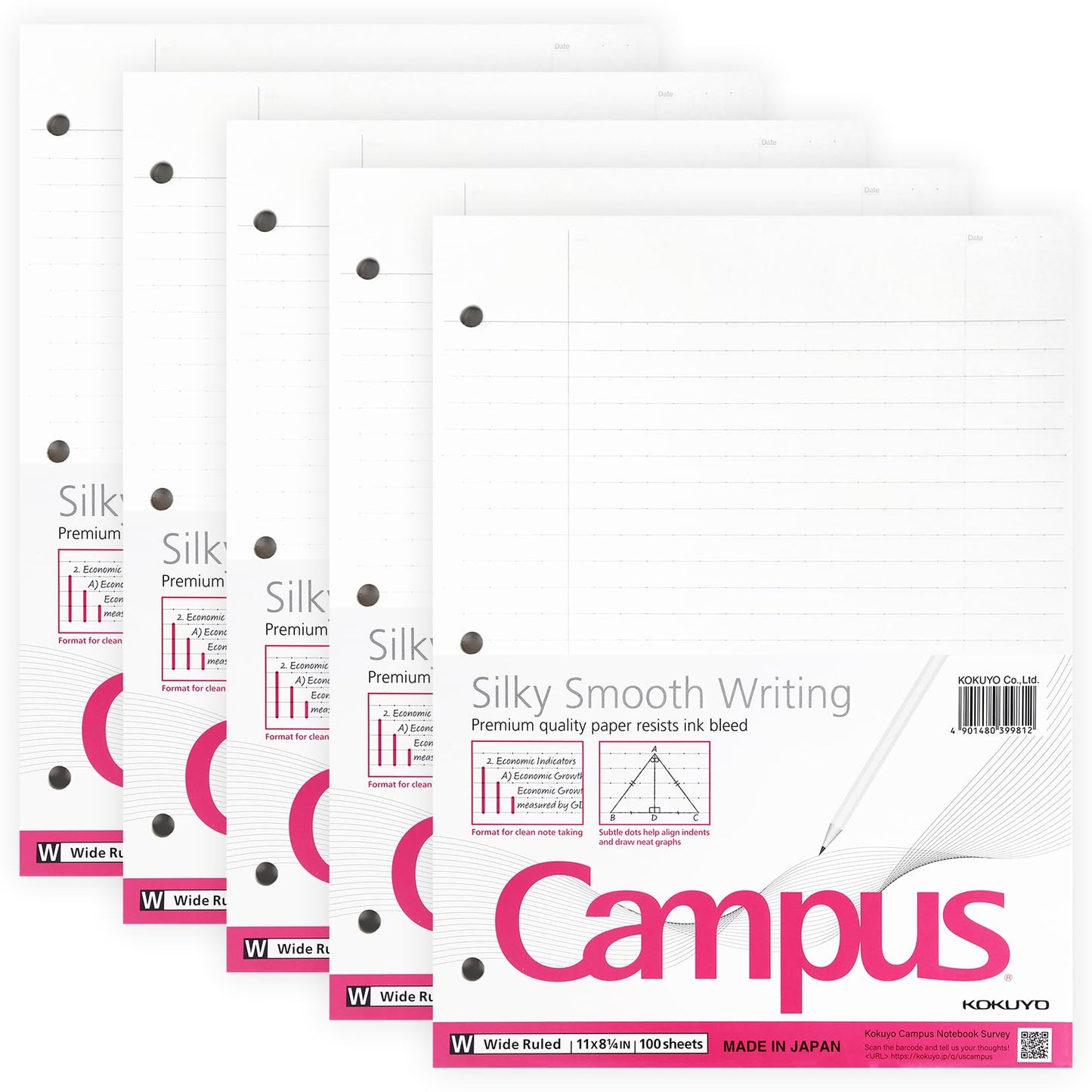 Kokuyo Loose Leaf Paper 100ct