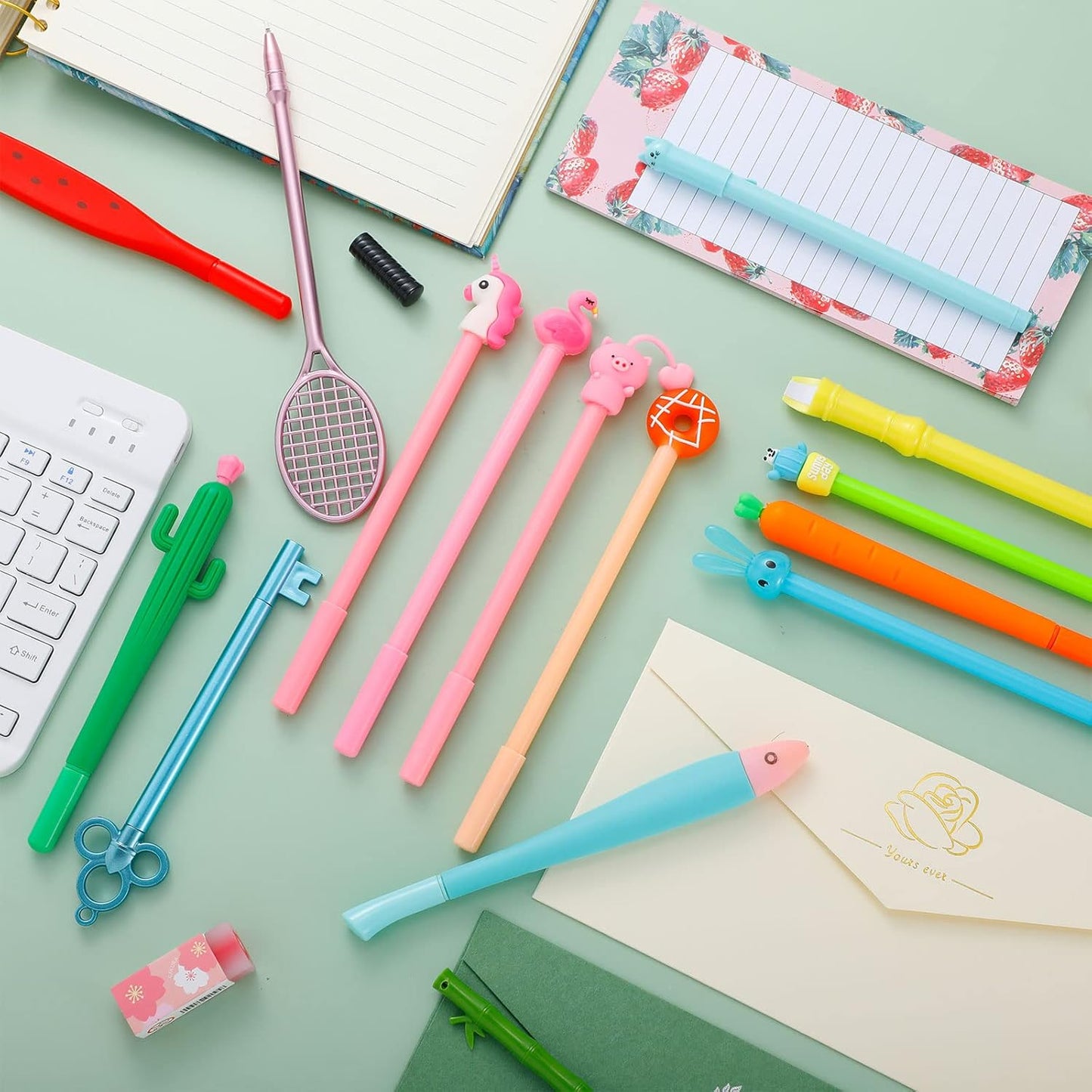 Chuangdi 15-Pc Cute Cartoon Gel Pens