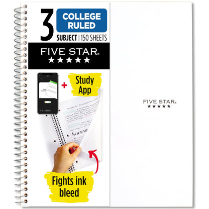 Five Star 3-Subject Notebook – Pacific Blue