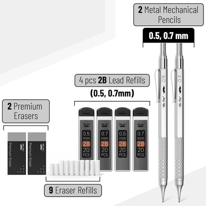 Mr. Pen Metal Mechanical Pencil Set 0.5 & 0.7mm