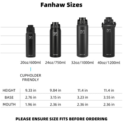 Fanhaw 20oz Insulated Water Bottle