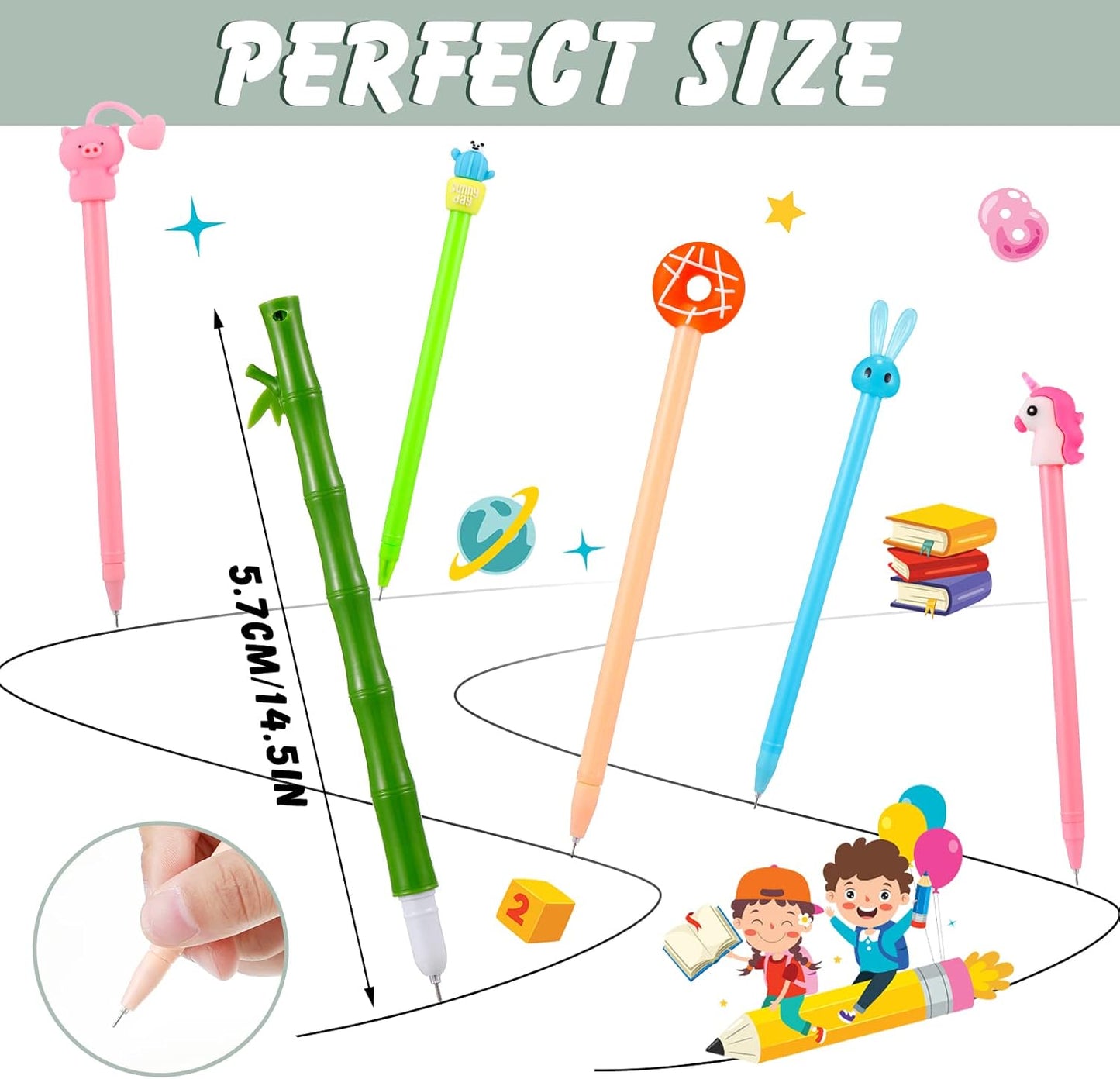 Chuangdi 15-Pc Cute Cartoon Gel Pens