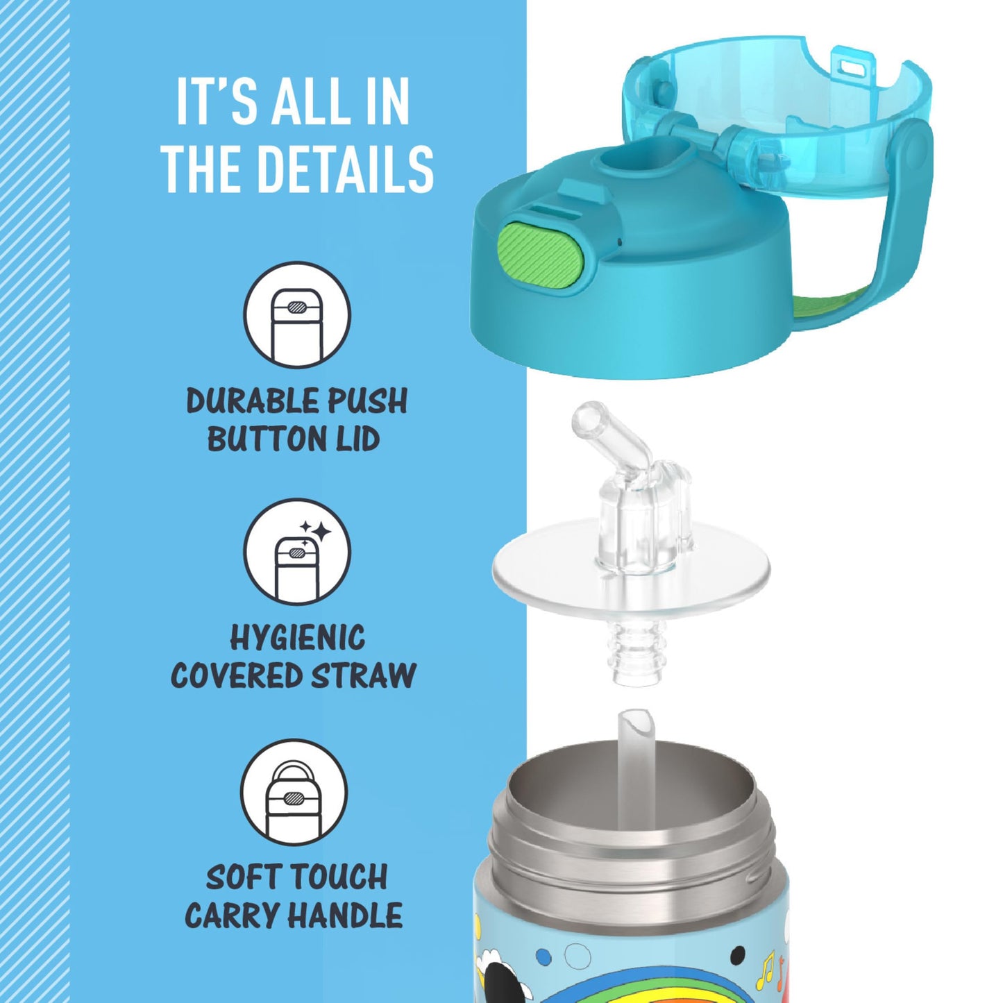 THERMOS FUNTAINER Water Bottle with Straw
