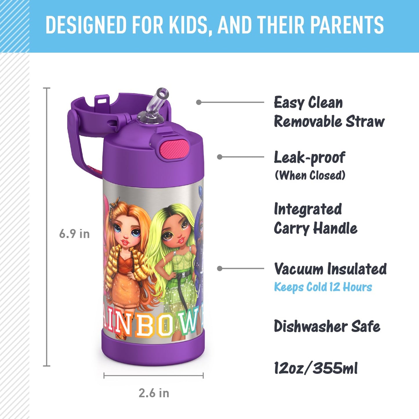 THERMOS FUNTAINER Water Bottle with Straw