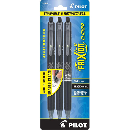 PILOT FriXion Clicker Erasable Gel Pens 3-Pack