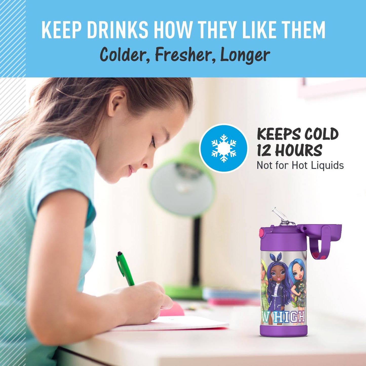 THERMOS FUNTAINER Water Bottle with Straw