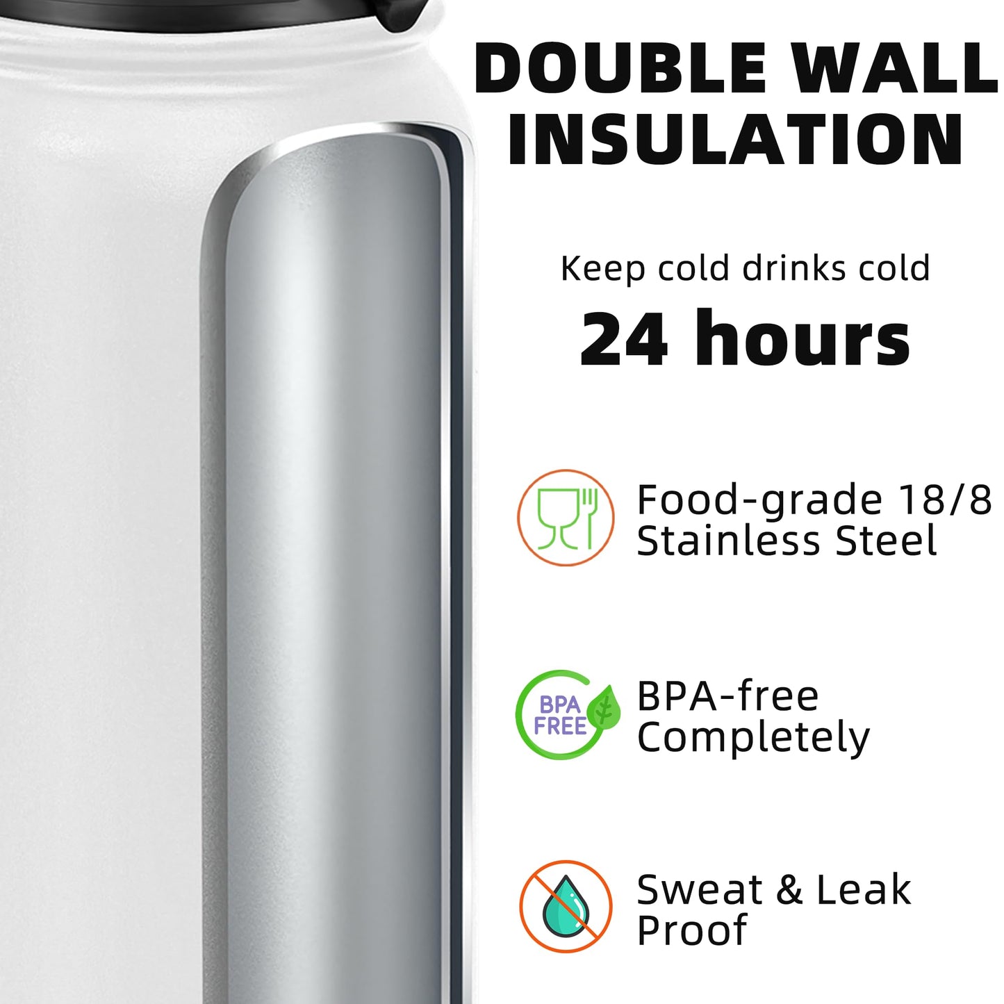 Fanhaw 20oz Insulated Water Bottle