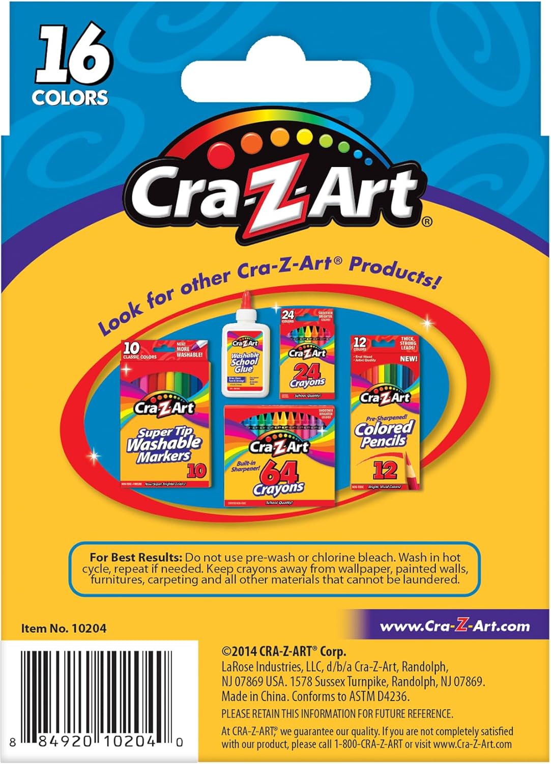 Cra-Z-Art 16 Jumbo Washable Crayons