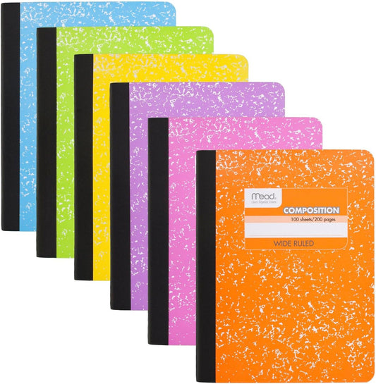 Mead 6-Pack Notebooks – Assorted