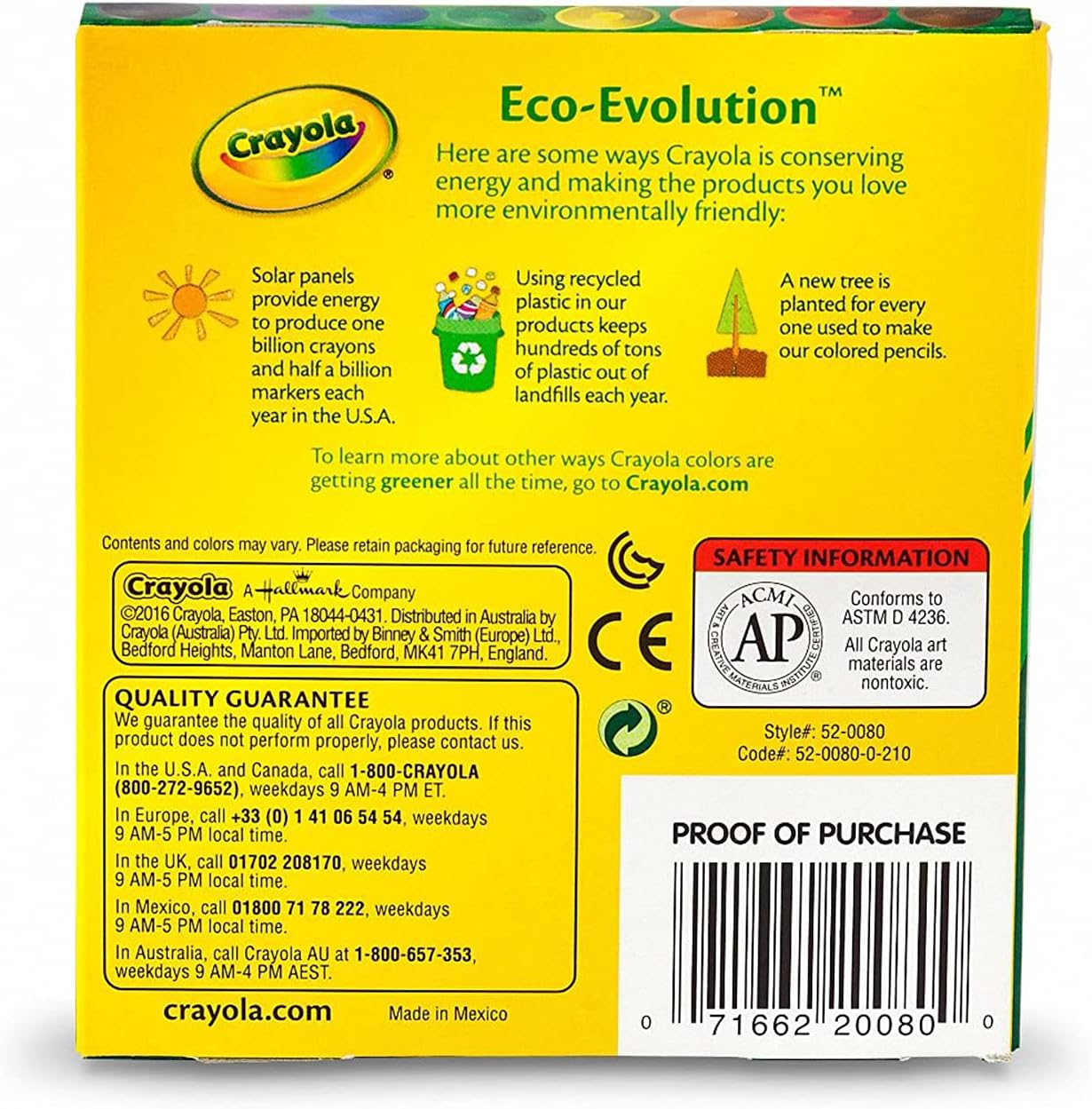 Crayola Giant Crayons 8ct, Kids 2+