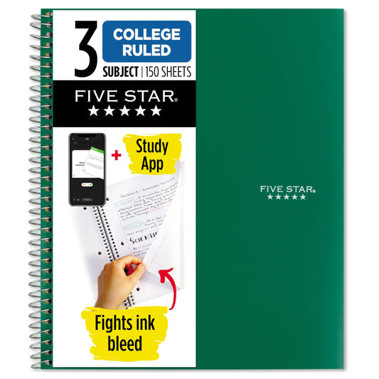 Five Star 3-Subject Notebook – Pacific Blue