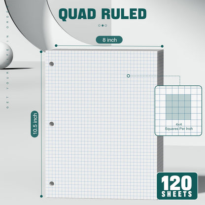Graph Paper 8×10.5 – 120 Sheets