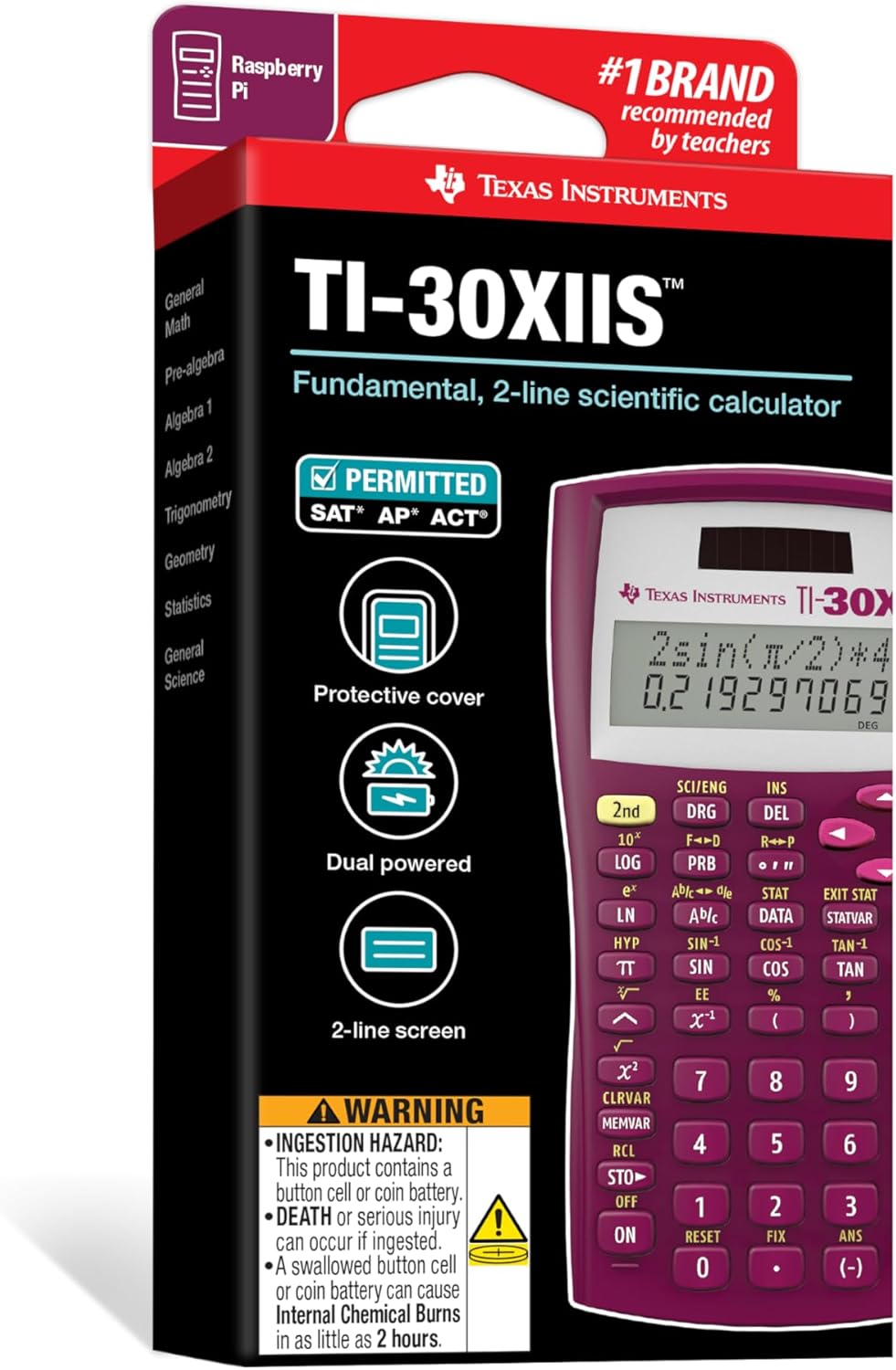 TI-30XIIS Calculator – Raspberry