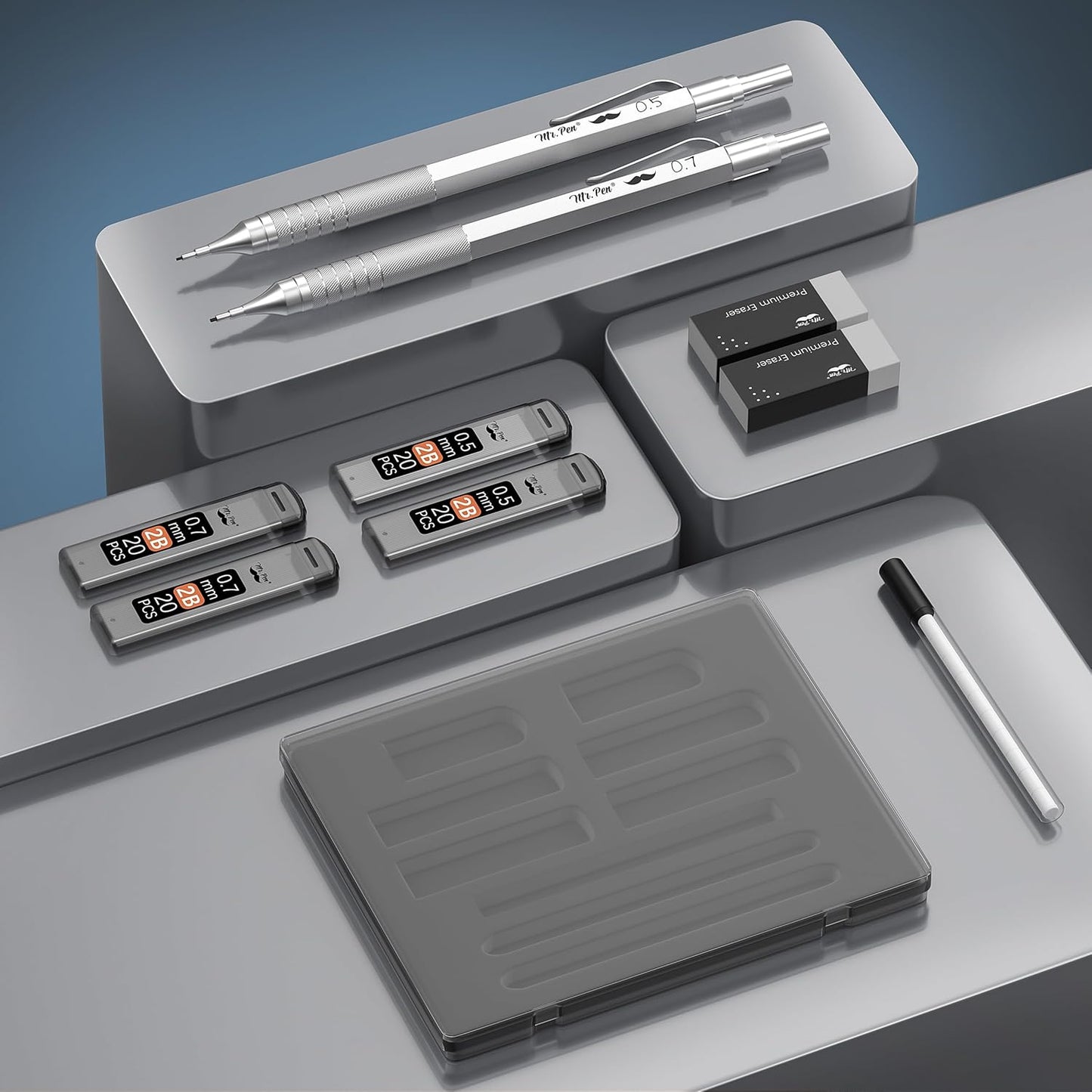 Mr. Pen Metal Mechanical Pencil Set 0.5 & 0.7mm