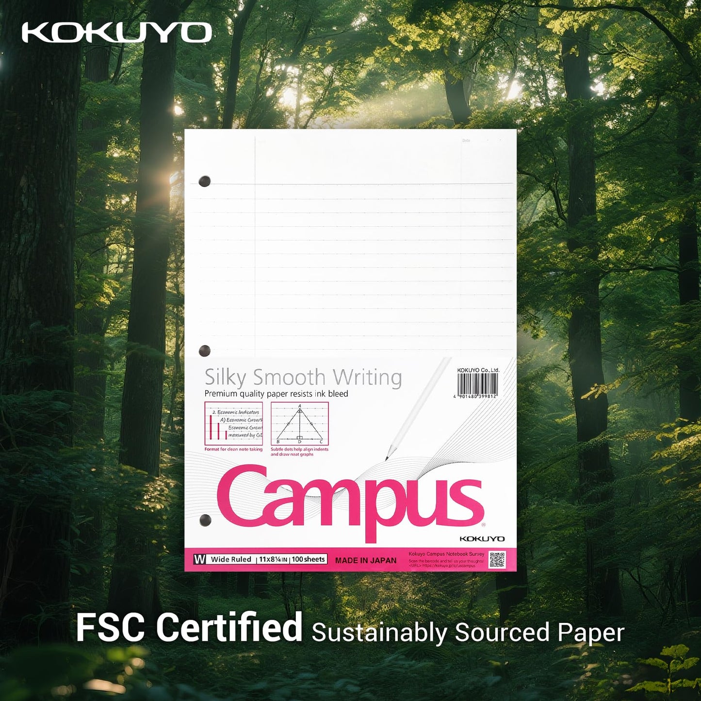 Kokuyo Loose Leaf Paper 100ct