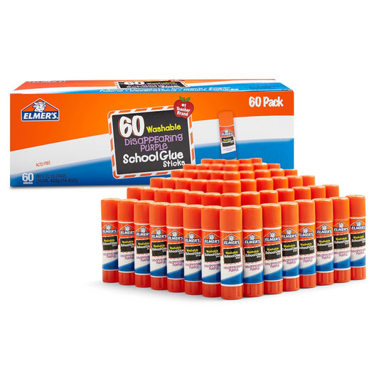 Elmer's Purple Glue Sticks 60-Pack
