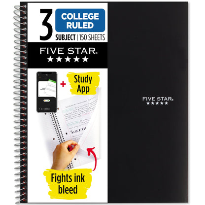 Five Star 3-Subject Notebook – Pacific Blue
