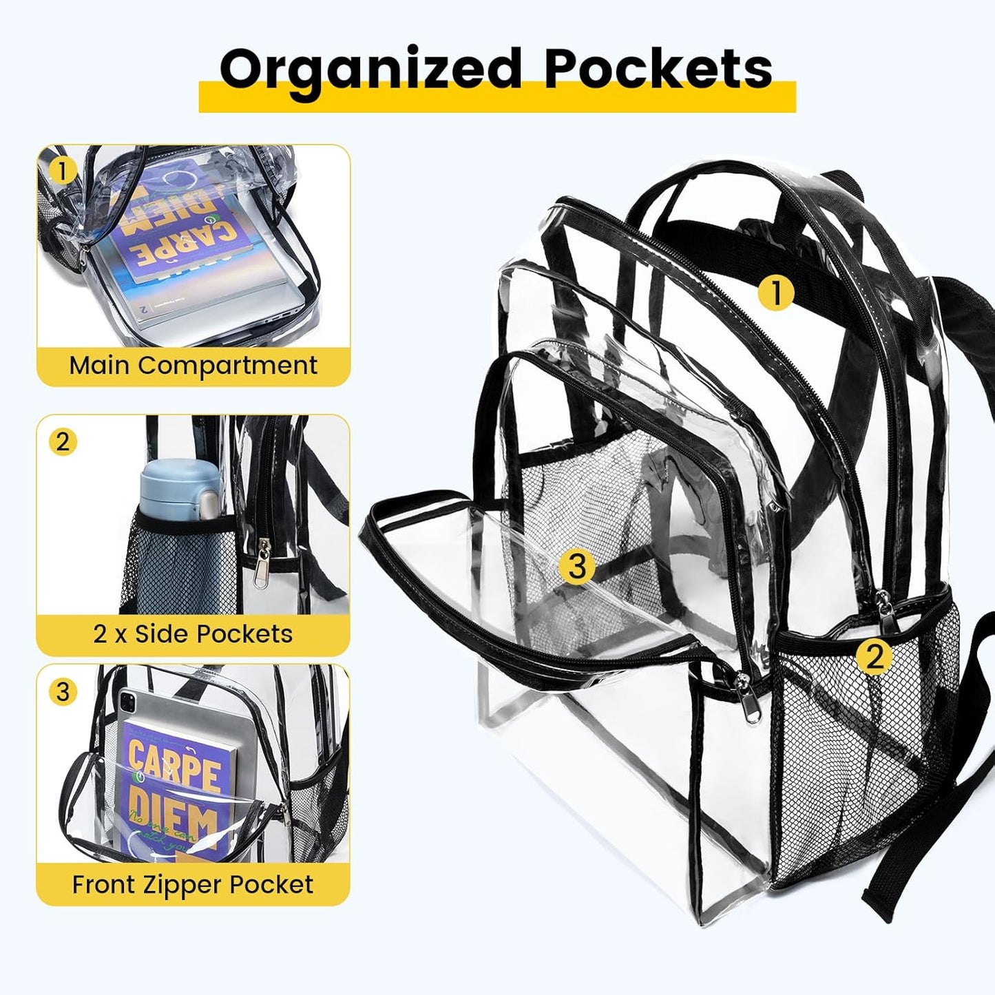 Vorspack Clear Backpack - Black