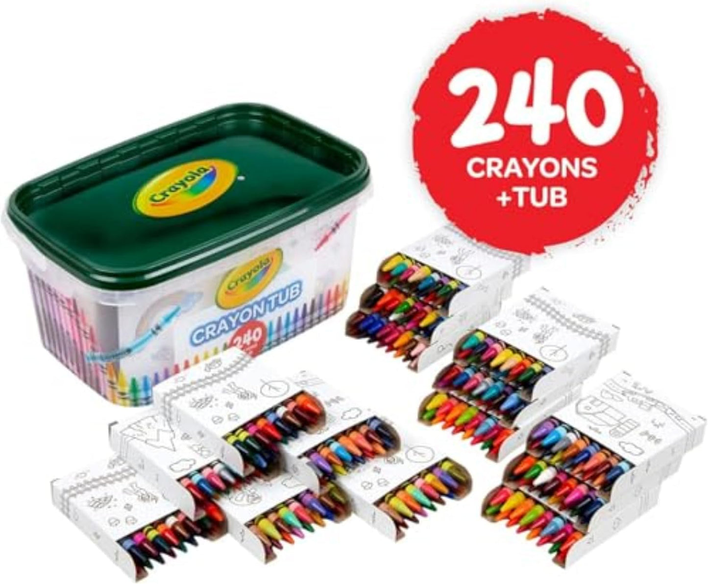 Crayola 240ct Crayon Tub – Bulk Set