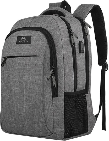 MATEIN 15.6" Laptop Backpack – Grey