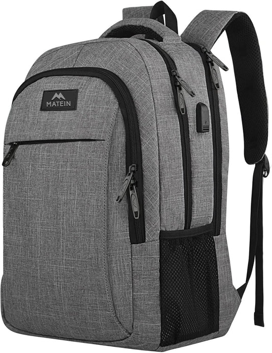 MATEIN 15.6" Laptop Backpack – Grey