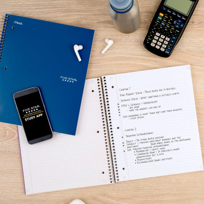 Five Star 3-Subject Notebook – Pacific Blue