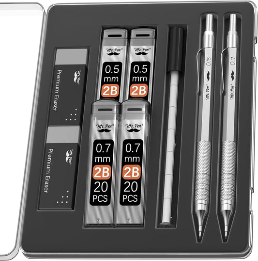 Mr. Pen Metal Mechanical Pencil Set 0.5 & 0.7mm
