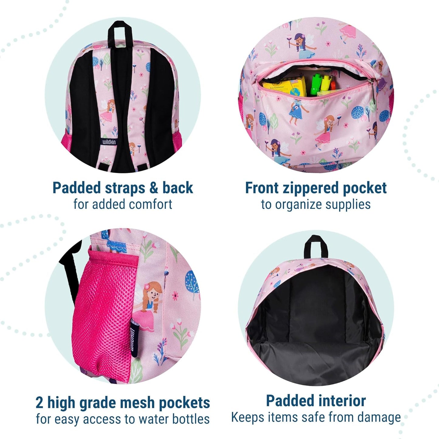 Wildkin Kids Backpack 16" – Fairy Garden