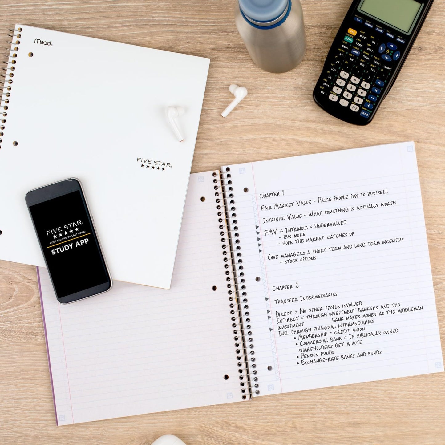 Five Star 3-Subject Notebook – Pacific Blue