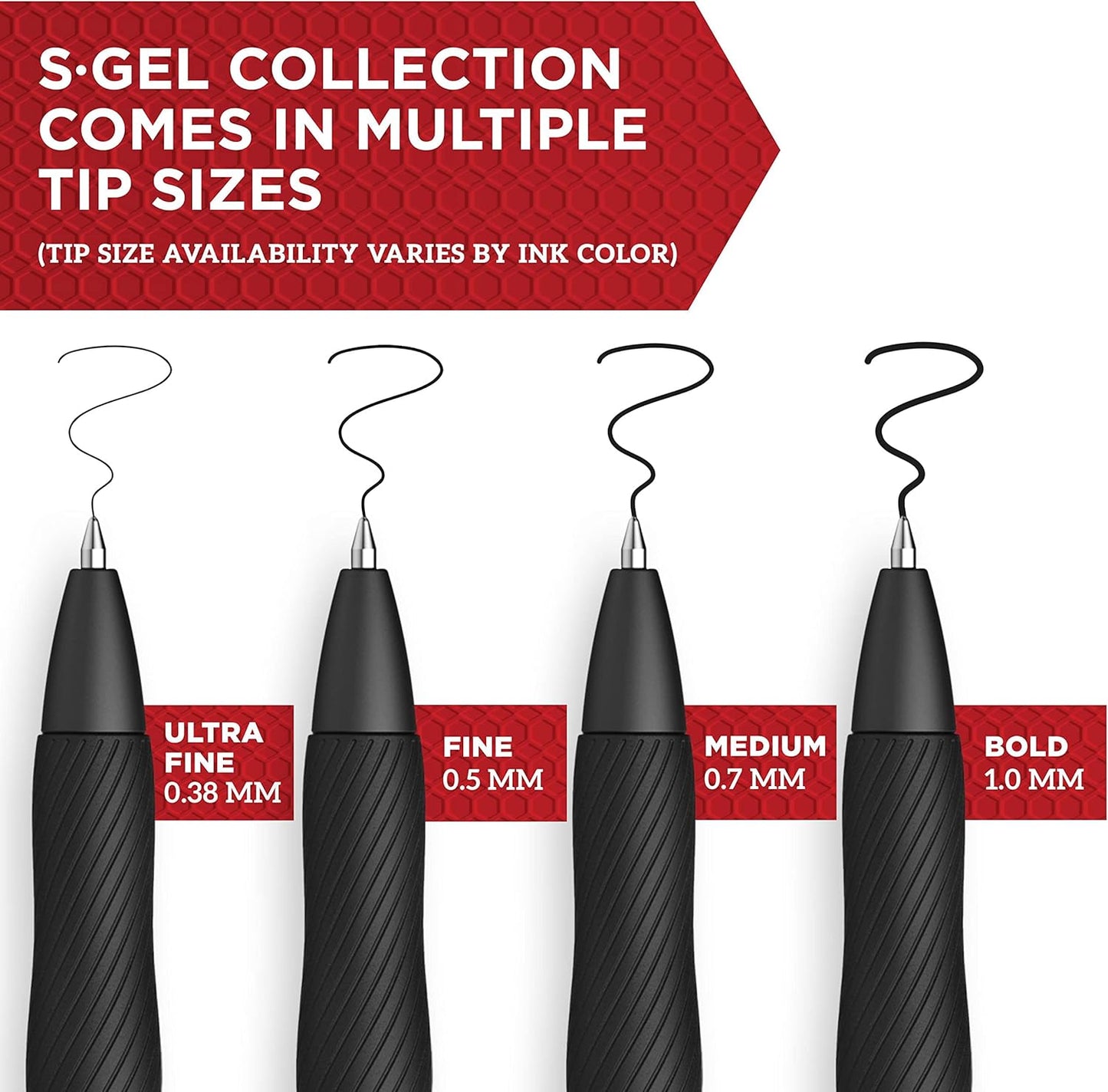Sharpie S-Gel Pens 0.7mm – Black, 12 Pack