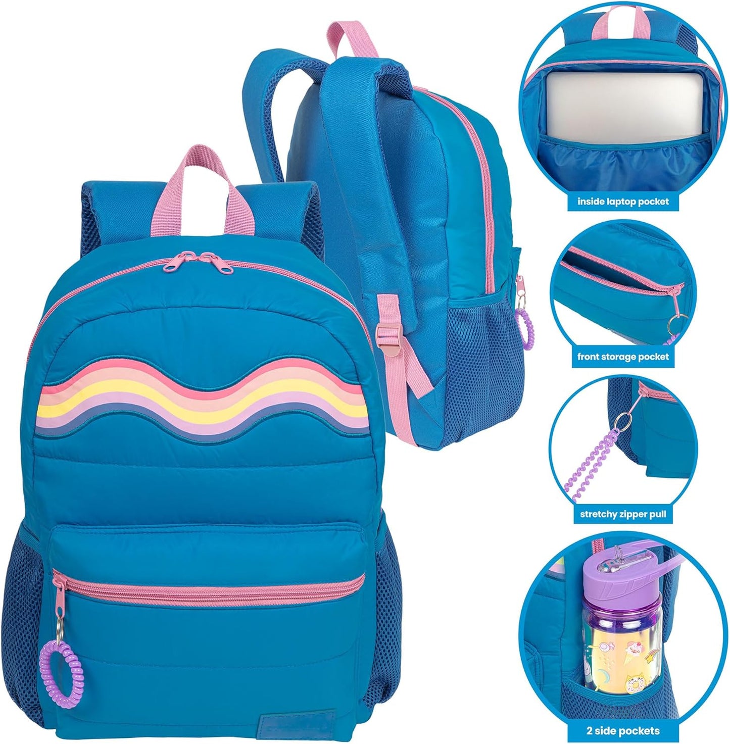 Kids Rainbow Backpack with Pencil Pouch