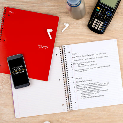 Five Star 3-Subject Notebook – Pacific Blue