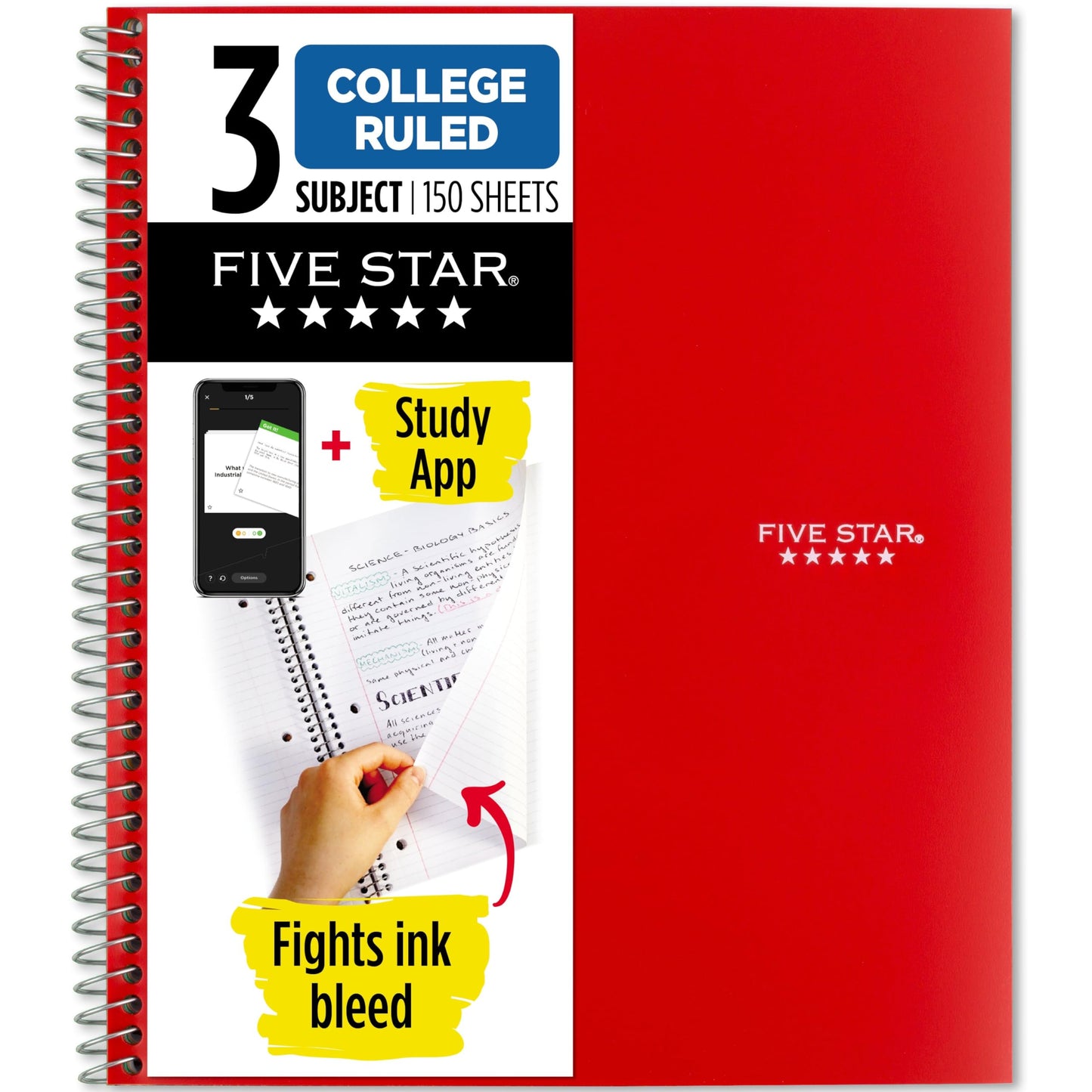Five Star 3-Subject Notebook – Pacific Blue